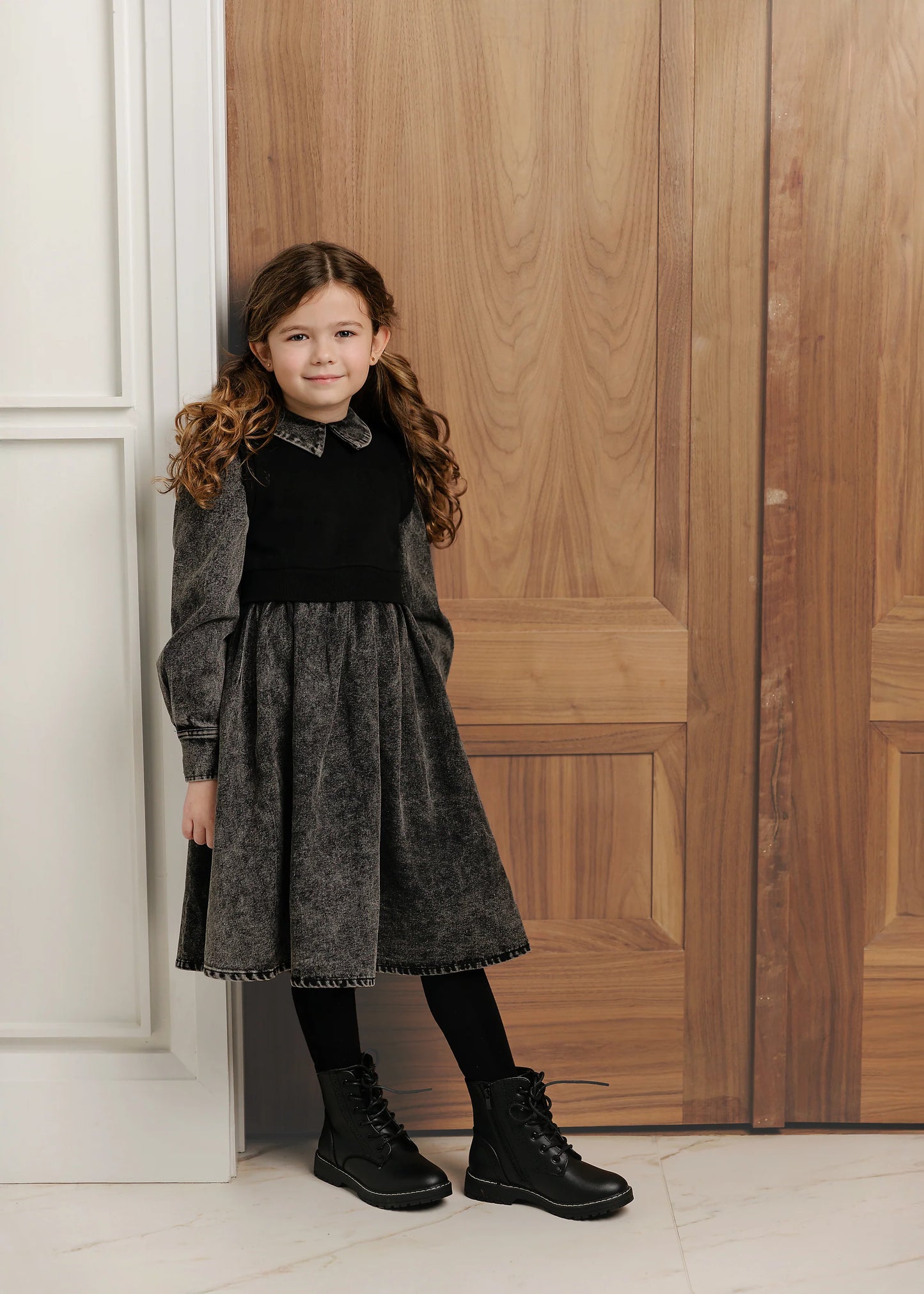 VELVETTE LABEL BLACK DENIM VEST DRESS