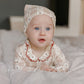 ELY'S & CO IVORY/RUST FLORAL PLAID FOOTIE + BEANIE