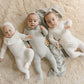 ELY'S & CO IVORY BOY EMBROIDERED COLLAR OVERALL SET
