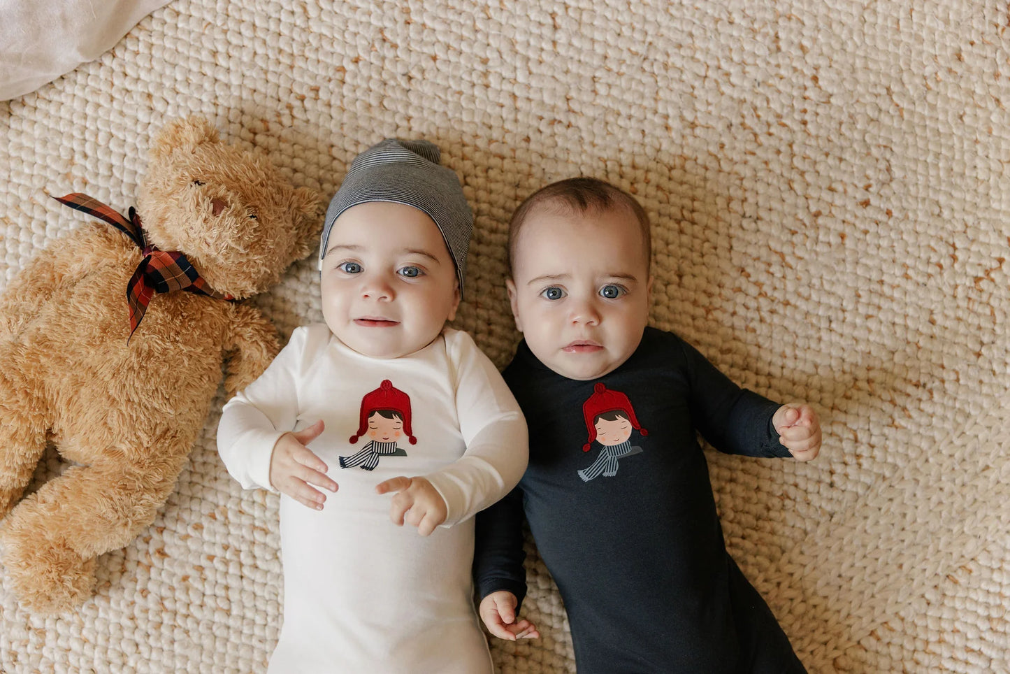 ELY'S & CO NAVY FRENCH BOY FOOTIE + BEANIE