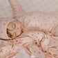 AURORA PINK BOW PRINT FOOTIE + BONNET