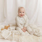 ELY'S & CO IVORY/SAGE VINE FOOTIE + BONNET