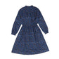 MINIMAL BLUE FLORAL BUTTON DRESS [Final Sale]