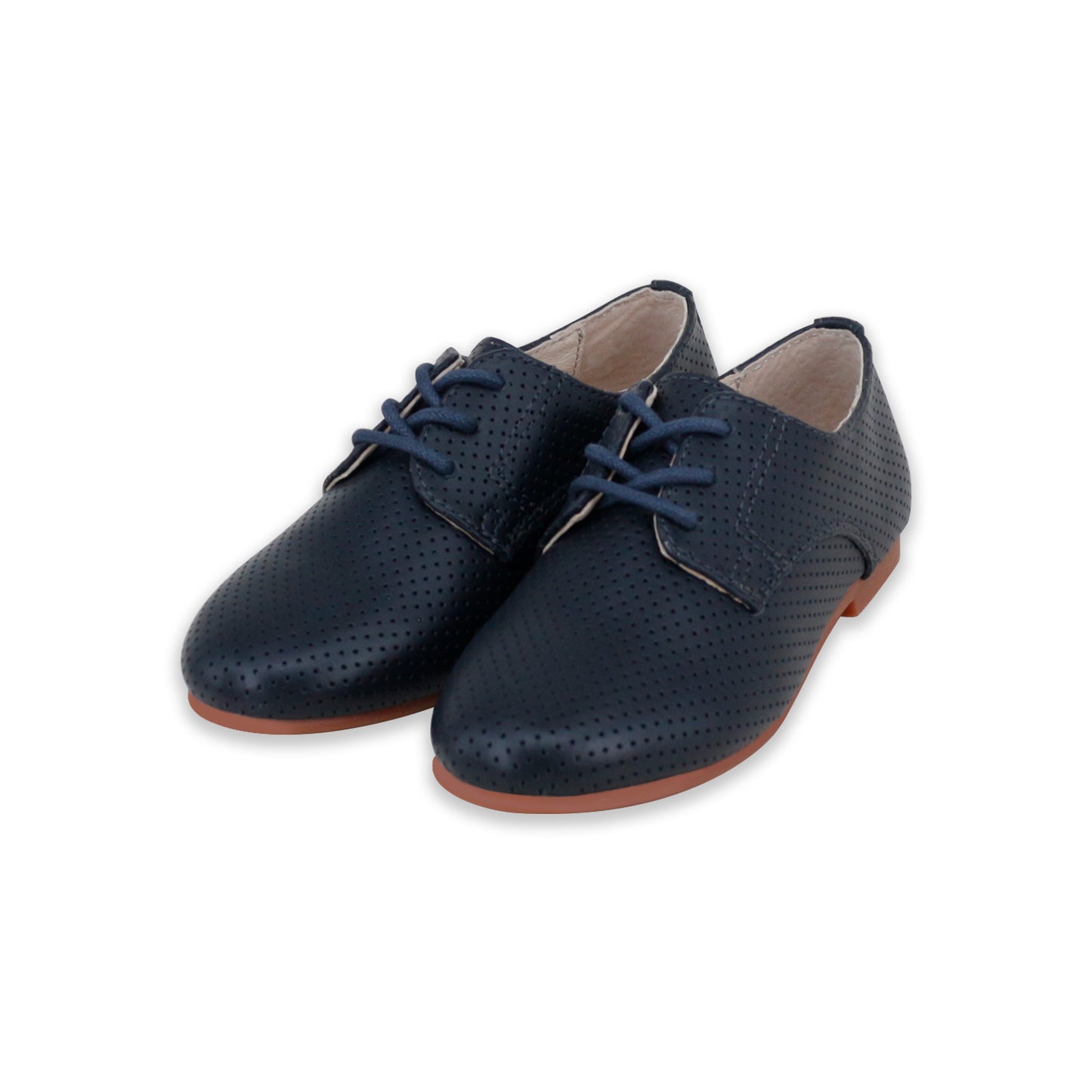 CAMILLE NAVY TEXTURED LACE UP SHOE