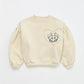 MAISON MANGOSTAN CREAM LAMB PRINT PUFF SLEEVE SWEATER