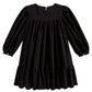 CERA UNA VOLTA BLACK CORDUROY PUFF SLEEVE DRESS [FINAL SALE]