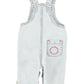 PIUPIUCHICK LIGHT BLUE DENIM WORDED OVERALLS [FINAL SALE]