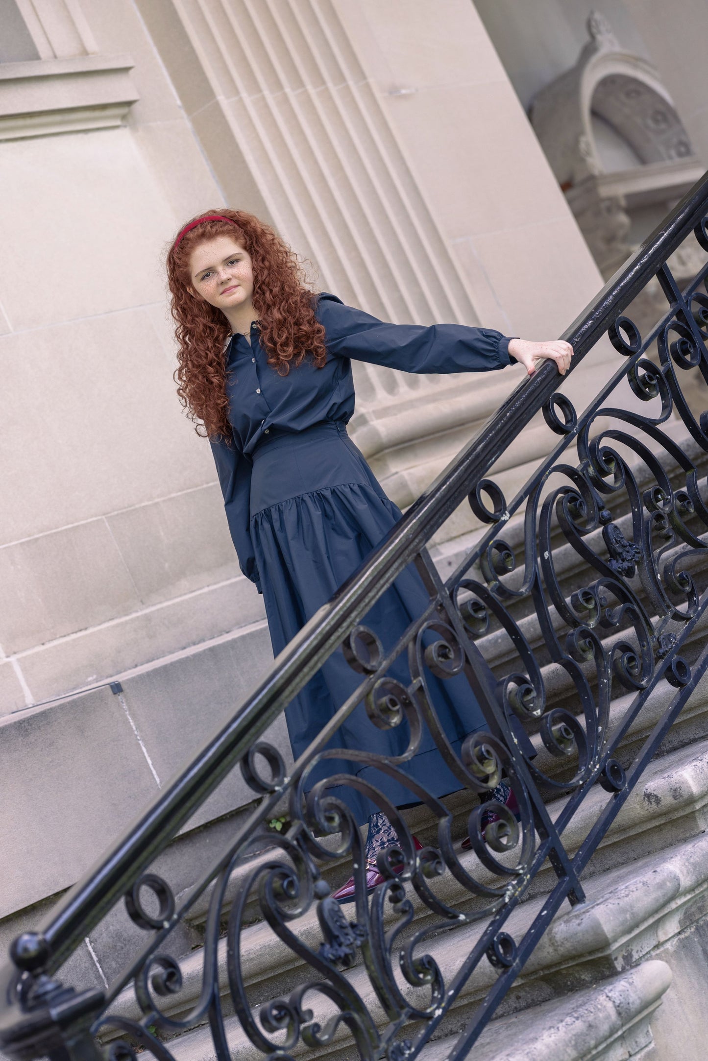 LITTLE TEMPEST BLACK TAFFETA MAXI SKIRT