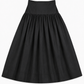LITTLE TEMPEST BLACK TAFFETA MAXI SKIRT