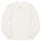 LITTLE TEMPEST CREAM TAFFETA CROPPED BLOUSE