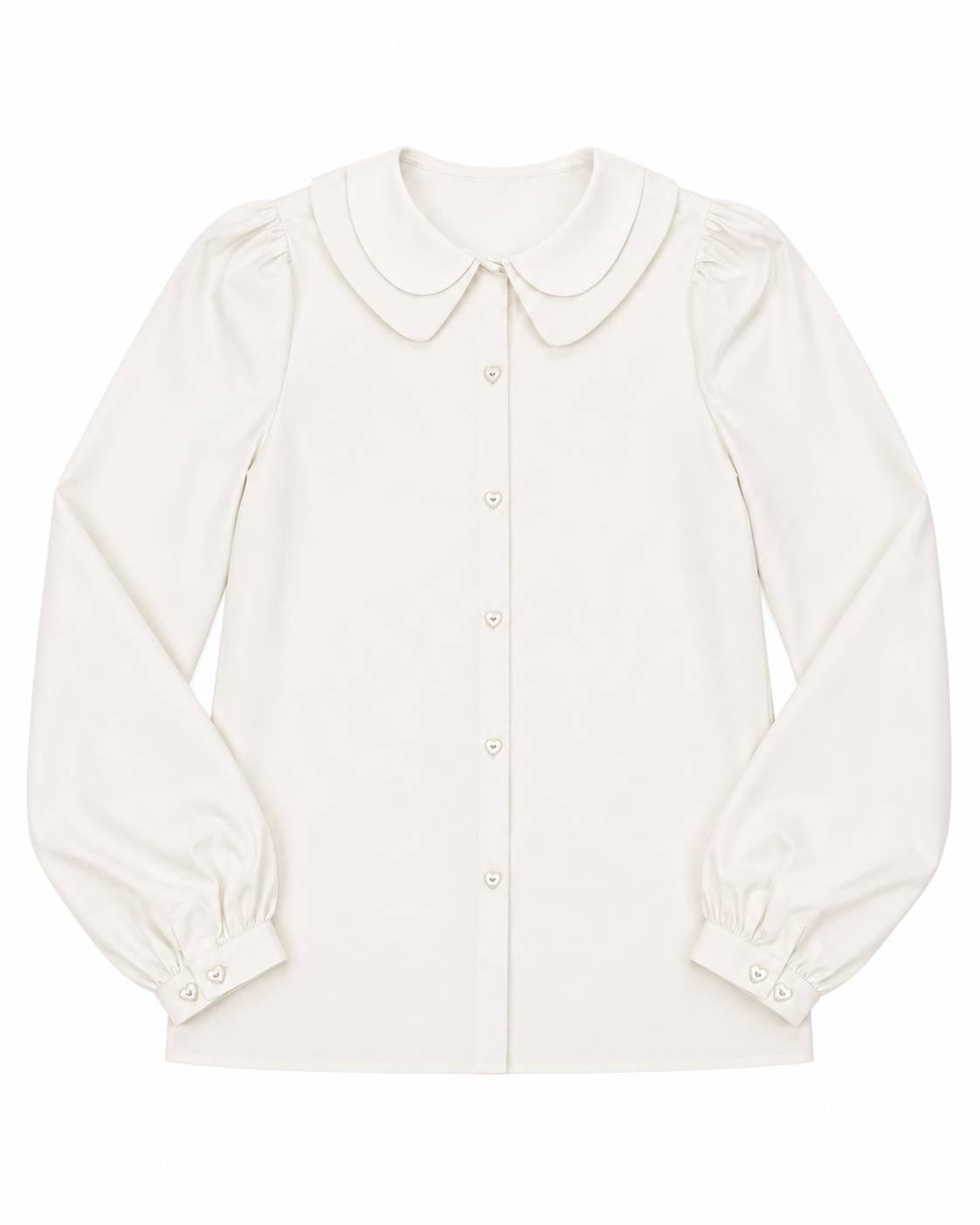 LITTLE TEMPEST CREAM TAFFETA CROPPED BLOUSE