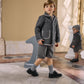 PATACHOU GREY SHERPA POCKET JACKET