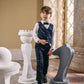 PATACHOU NAVY VELVET PANTS