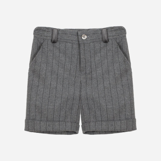 PATACHOU GREY PINSTRIPED SHORTS