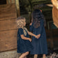 ANN OF NAN BLACK WAVE TRIM MAXI DRESS