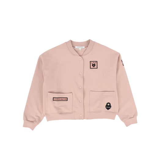 LITTLE PARNI PINK MULTI PATCH BOMBER