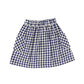 A MONDAY IN COPENHAGEN BLUE CHECKED BUTTON SKIRT [Final Sale]