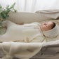 BUBANI BABY IVORY KNIT CARDIGAN/FOOTIE SET