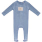 BUBANI BABY BLUE VELOUR CHERRY FOOTIE SET