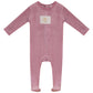 BUBANI BABY MAUVE VELOUR CHERRY FOOTIE SET