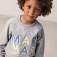 MARMAR COPENHAGEN GREY/BLUE LOGO SWEATSHIRT