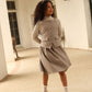 BAMBOO BEIGE WOOL WAISTCOAT DRESS