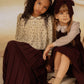 BAMBOO BURGUNDY PLEATED FLOWY MAXI SKIRT