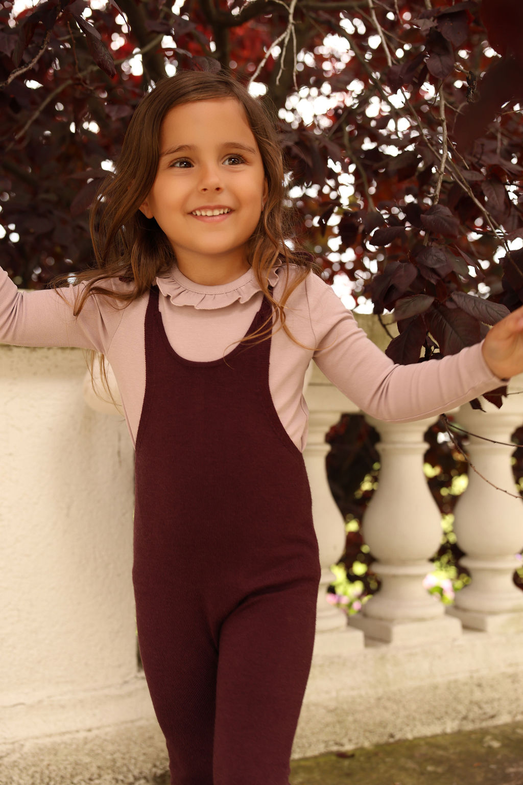BAMBOO LILAC RUFFLE COLLAR ONESIE
