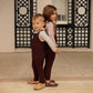 BAMBOO BURGUNDY SHOULDER BOW KNIT ROMPER