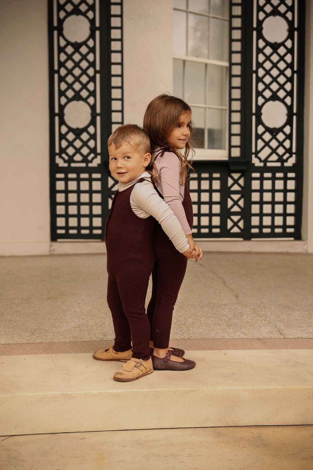 BAMBOO BURGUNDY SHOULDER BOW KNIT ROMPER