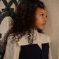 BAMBOO WHITE EMBROIDERED BIB BLOUSE