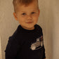 BAMBOO NAVY TRUCK EMBROIDERED SWEATSHIRT SET