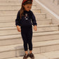 BAMBOO NAVY DOLL EMBROIDERED SWEATSHIRT SET