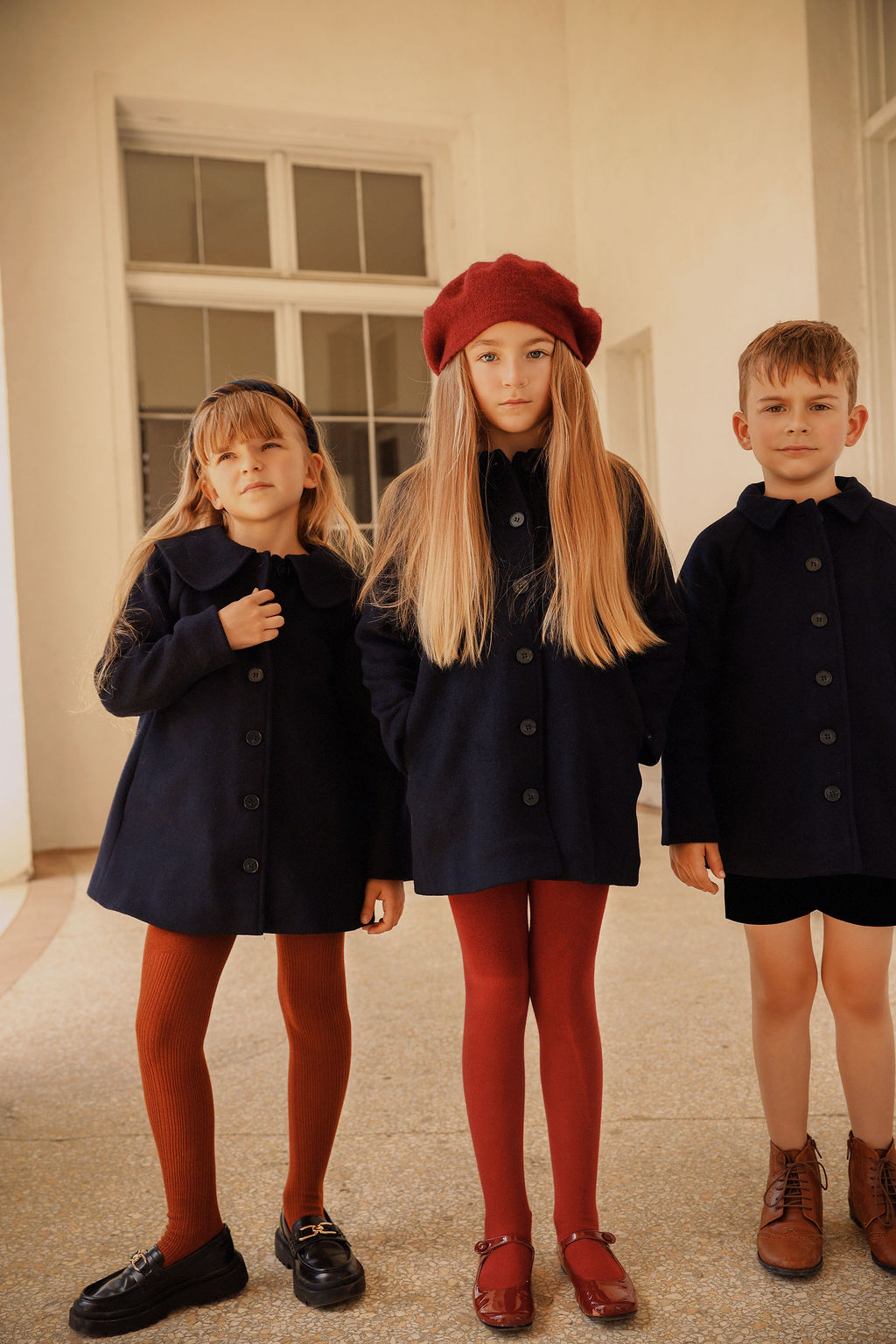 BAMBOO NAVY WOOL RAGLAN COAT