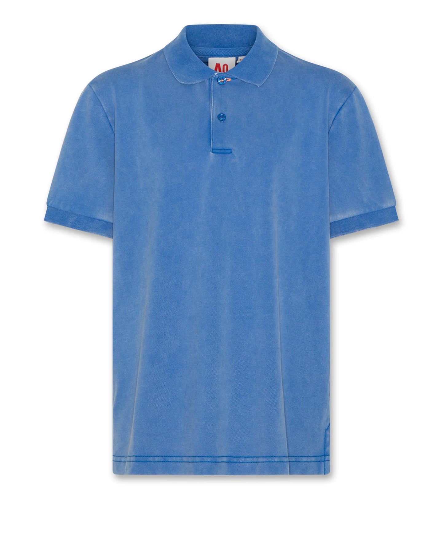 AO76 BLUE BUTTON POLO TSHIRT