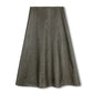 TUSTELLO GREEN TEXTURED LEATHER PANEL MIDI SKIRT