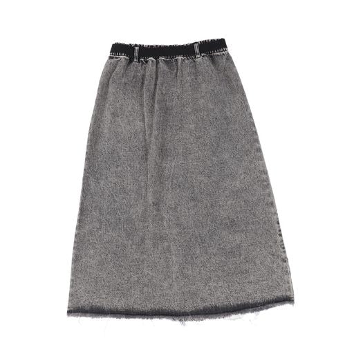 VIBE BLACK DENIM WASH POCKET SKIRT [Final Sale]