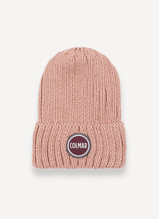 COLMAR PINK RIBBED KNIT BEANIE