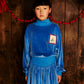 MAISON MANGOSTAN ELECTRIC BLUE POSTCARD VELVET TURTLENECK SWEATER