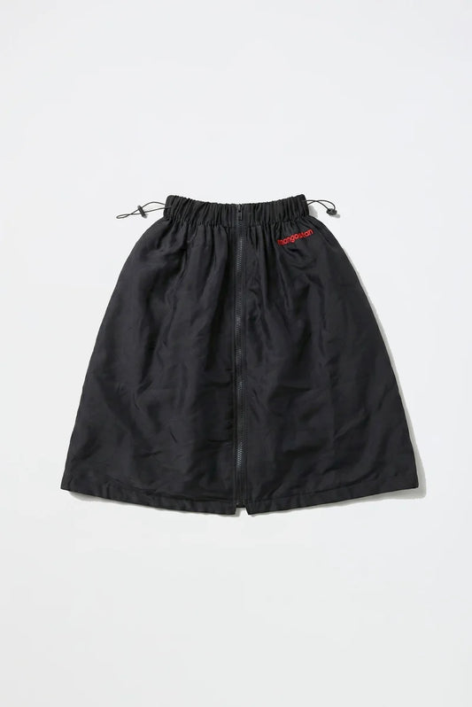 MAISON MANGOSTAN BLACK NYLON DRAWSTRING SKIRT