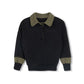 DUKE AND PORT BLACK TRIM COLLAR SWEATSHIRT