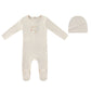 MINI LABEL IVORY EXPLORER FOOTIE + BEANIE