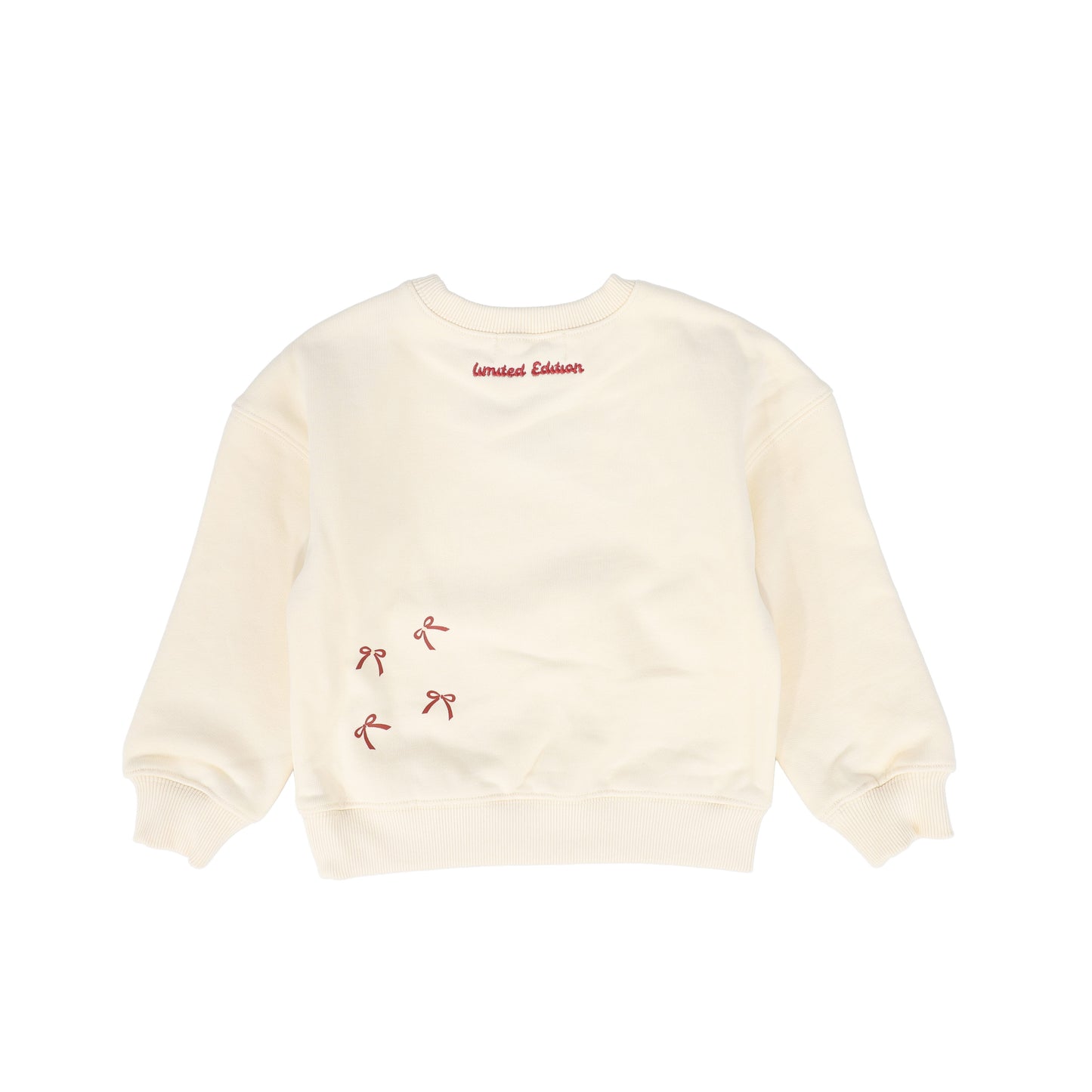 LIMITED EDITION CREAM BOW PRINT SWEATSHIRT