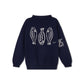 PEACH KIDS NAVY FISH KNIT SWEATER