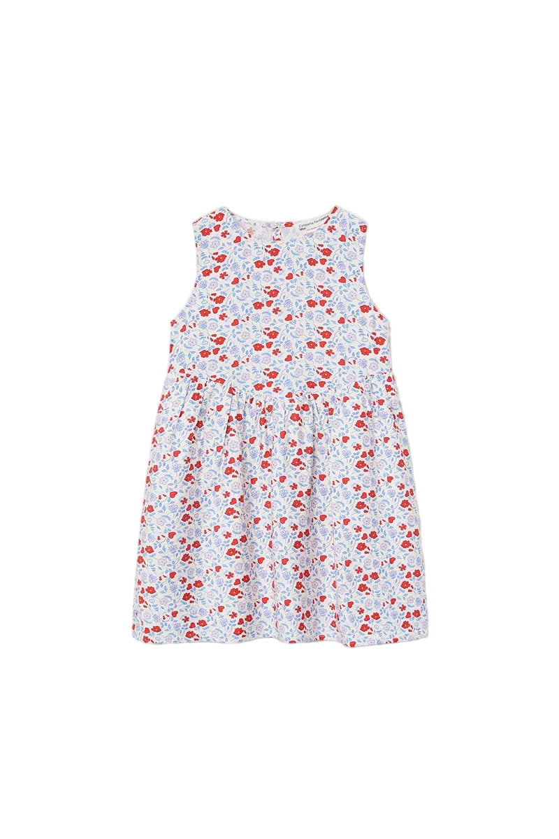 COMPANIA FANTASTI BLUE/RED FLORAL DRESS [FINAL SALE]