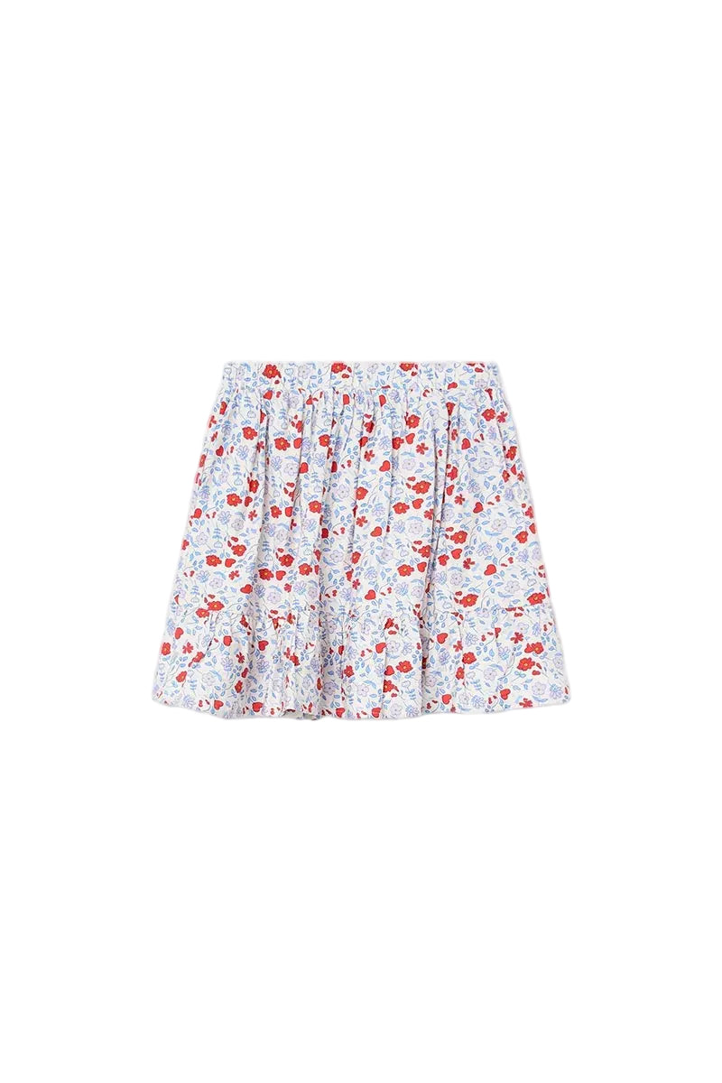 COMPANIA FANTASTI BLUE/RED FLORAL SKIRT