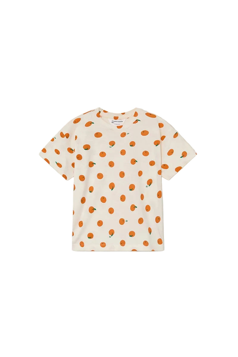 COMPANIA FANTASTI ORANGE FRUIT PRINT T-SHIRT [FINAL SALE]