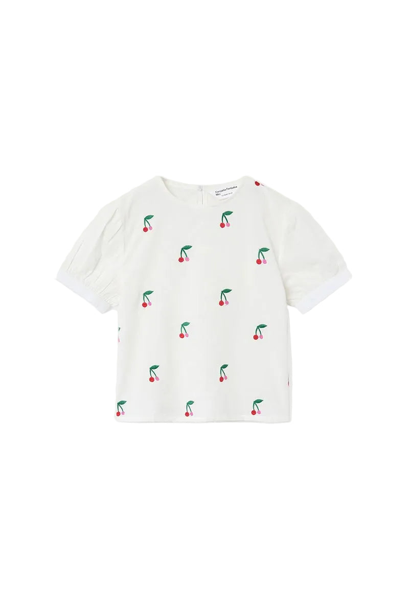 COMPANIA FANTASTI WHITE CHERRIES TEE [FINAL SALE]