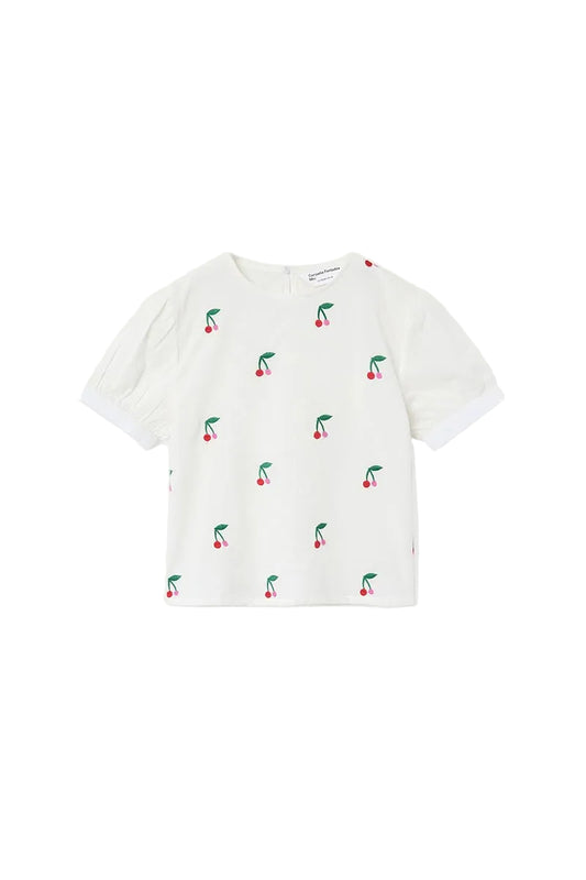 COMPANIA FANTASTI WHITE CHERRIES TEE [FINAL SALE]