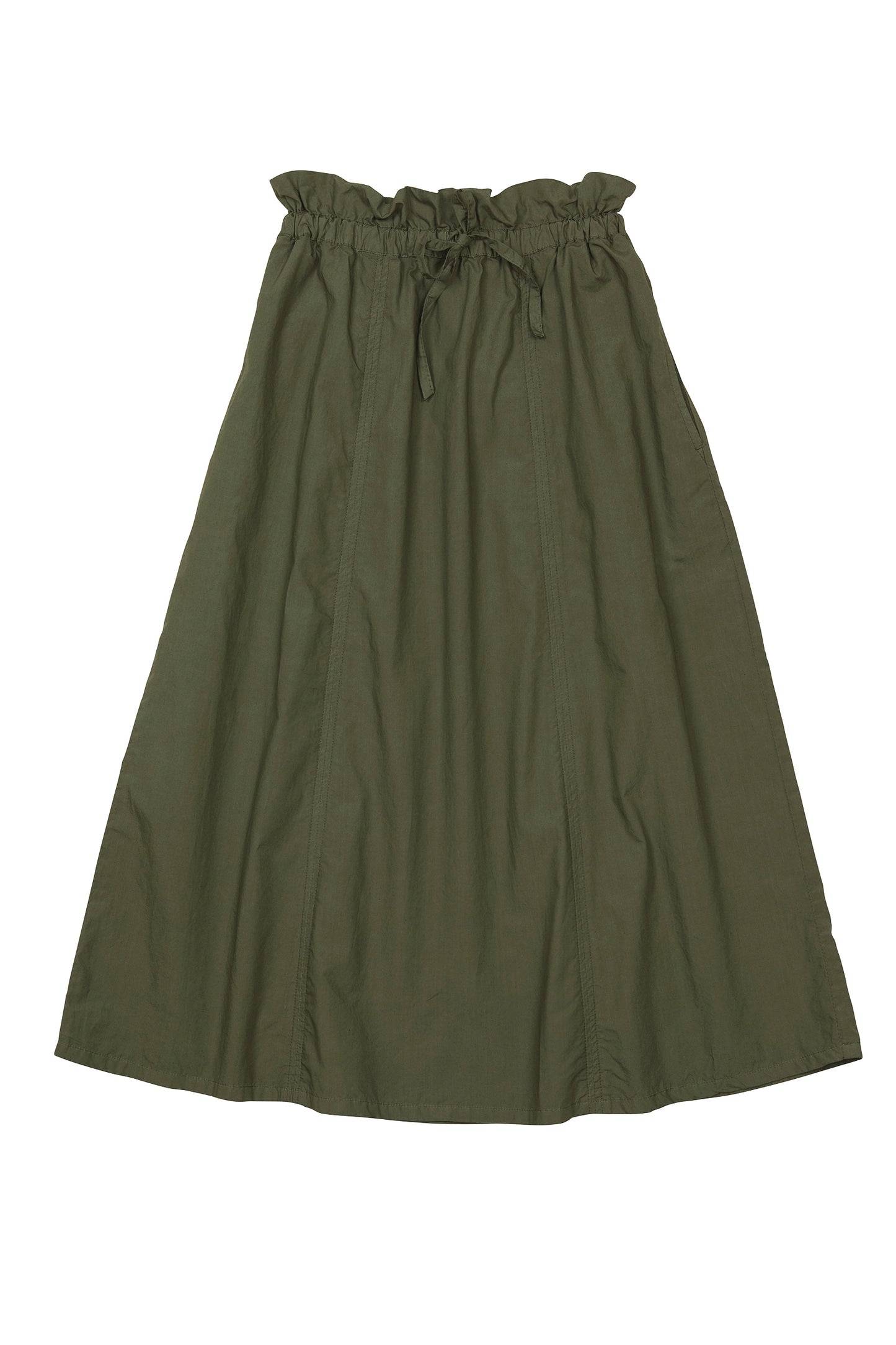 SUNCHILD GREEN GATHERED WAISTED SKIRT